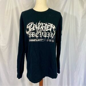 Black Slaughter to Prevail Conflict Long Sleeve T Shirt Large Metal Deathcore